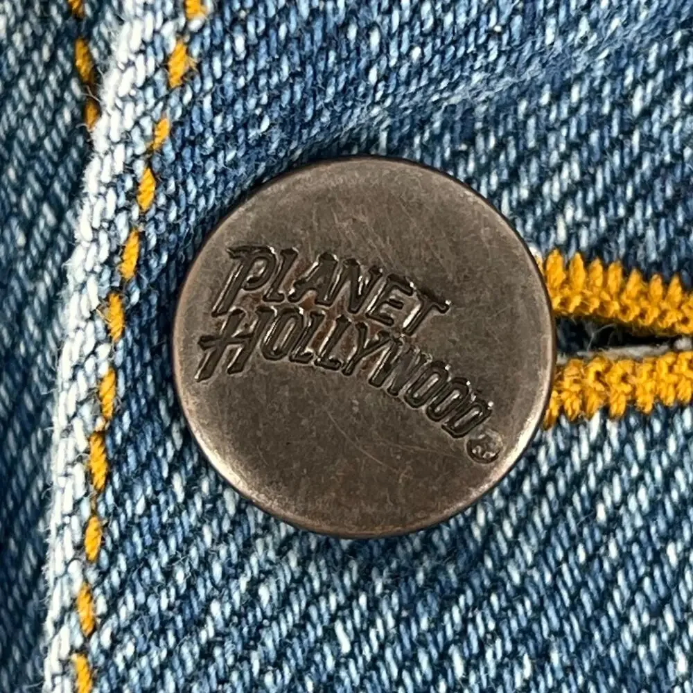 90s Planet Hollywood San Antonio denim jean jacket 1990s vintage kids XL